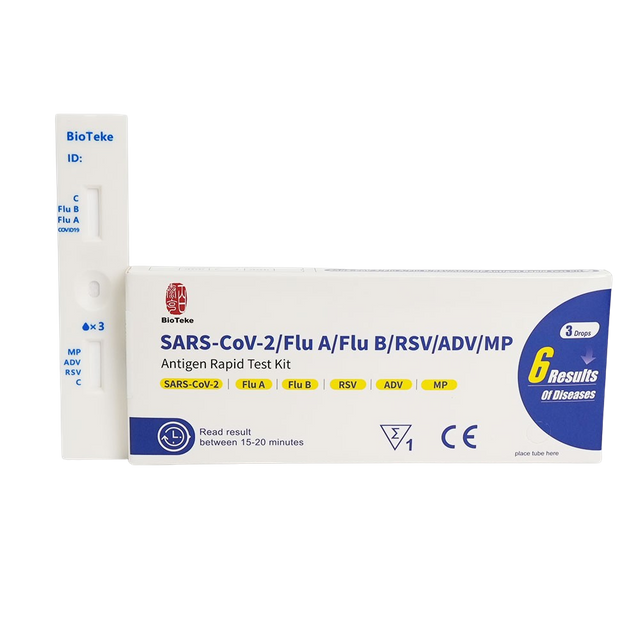 6 Dalam 1 COVID Flu A&B RSV ADV MP Antigen Rapid Test Kit