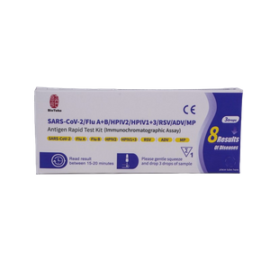 Kit Ujian Rapid Antigen 8 Dalam 1 SARS-CoV-2/Selesema A+B/HPIV2/HPIV1+3/RSV/ADV/MP