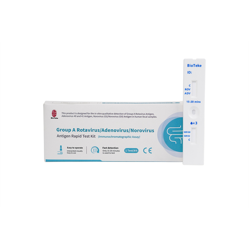 Kit Ujian Pantas Antigen Rotavirus/Adenovirus/Norovirus Kumpulan A (Ujian Imunochromatography)