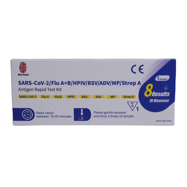 Bioteke Kit Ujian Pantas Antigen Patogen Pernafasan 8 dalam 1 
