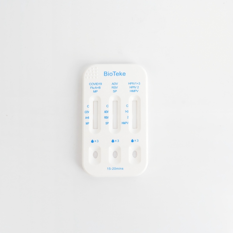 Pernafasan 10 Dalam 1 Kit Ujian Pantas Antigen SARS-CoV-2/Flu A+B/HPIV2/HPIV1+3/RSV/ADV/MP/SP/HMPV